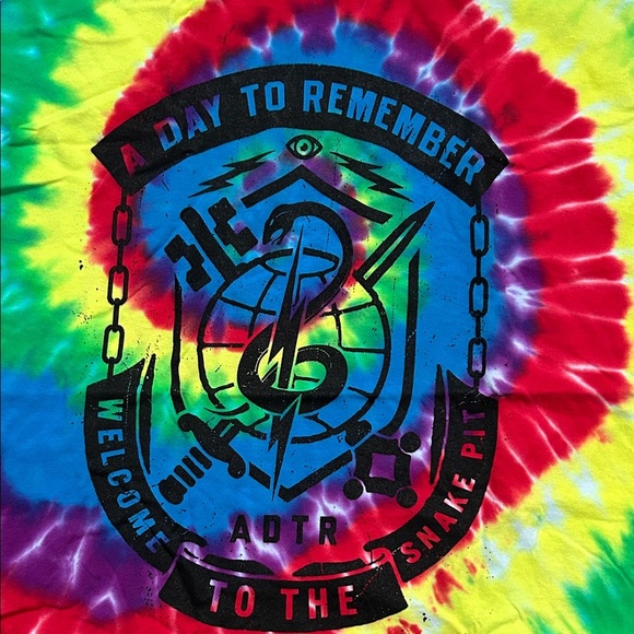A Day to Remember Multicolor Tie-Dye Band T-Shirt, Size XL, NWOT - Picture 5 of 8